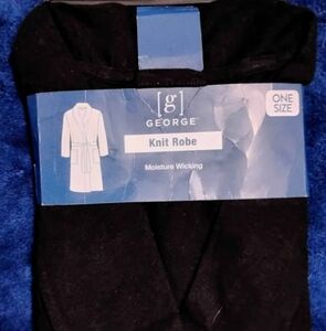 George Black Knit Robe